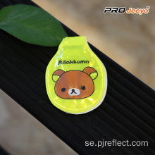 Reflekterande Fluo Yellow Bear Led Magnetisk Clip